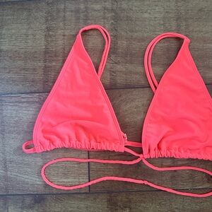 Vibrant Coral Triangle Bikini Top triangle minimale animale xl